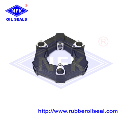 Black 16AS Rubber Coupling Spider Universal Joint Coupling Assembly For Komatsu Excavator