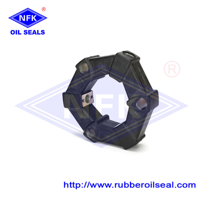 Black 16AS Rubber Coupling Spider Universal Joint Coupling Assembly For Komatsu Excavator
