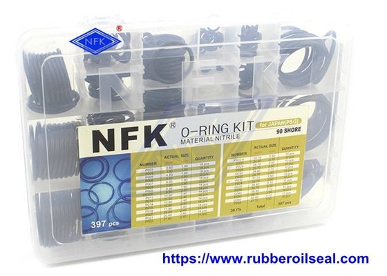 397pcs NBR90 O Ring Kit avec résistance à haute pression pour les excavatrices et les machines de construction