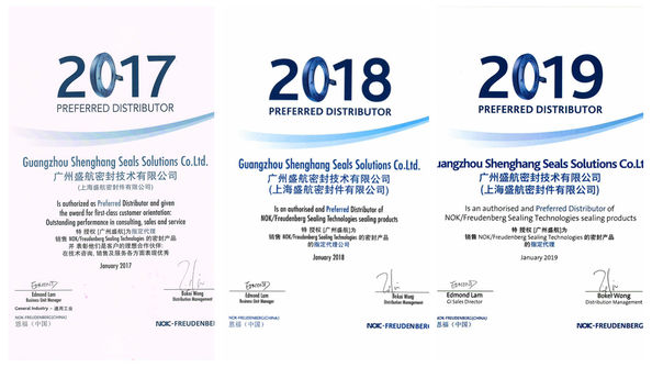 Chine GUANGZHOU UP OIL-SEALS TRADING CO.,LTD certifications